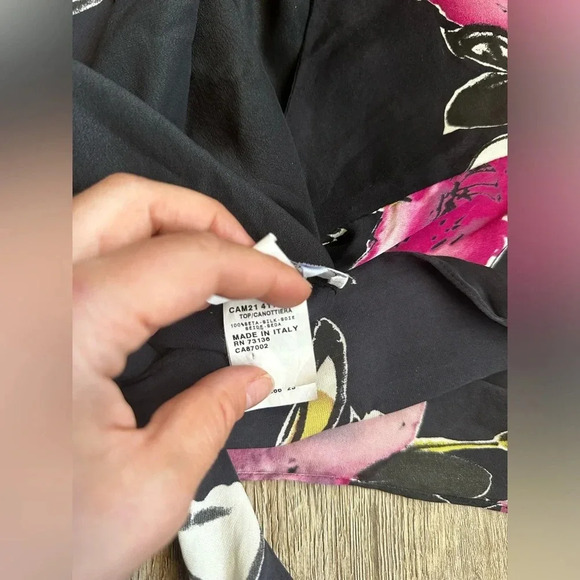 Max Mara di Pianoforte silk top blouse Size 10 - Picture 8 of 9